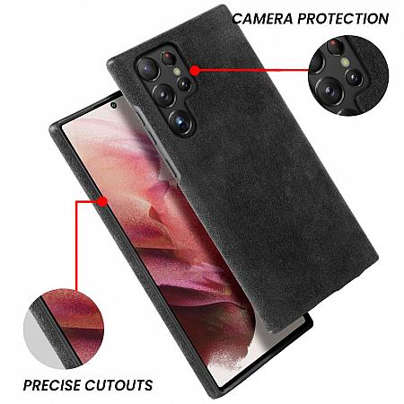 trendy eco alcantara material skin-friendly Galaxy S22 Ultra case mobile phone accessory good quality