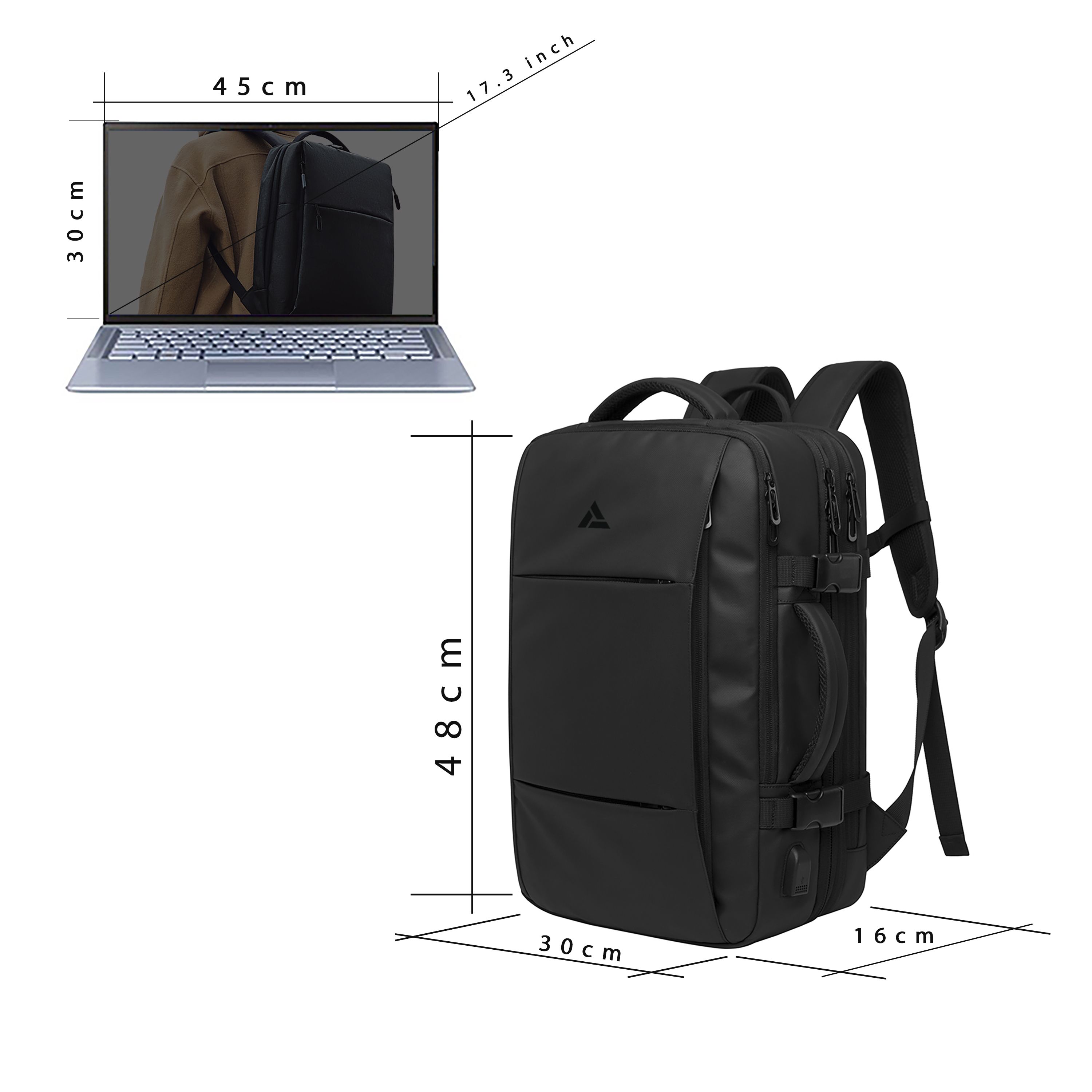Laptop Backpack Womens Mens Rucksack Travel 17 Inch Anti theft
