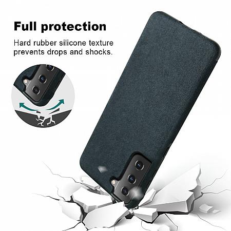 Galaxy S21 shockproof flexible black silicone bumper case impact resistant dropproof hard