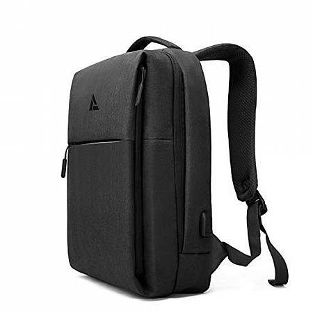 Arrivly Modern Business Laptop Backpack for Men and Women with USB in Black